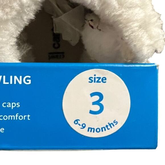 Carter's Every Step Baby Girls Size 3 Bucket Boots Stage 1 Crawl Hearts Fur - Picture 8 of 8